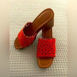 Indigo Rd Heels Burnt Orange Decorative Cut Out Studded Women’s size 10 NWOT